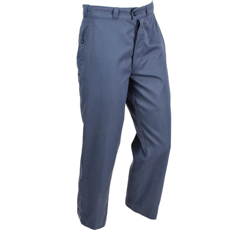 Civil defense Original Swiss army blue pants combat button fly adjustable cuffs carpenter pocket casual workwear trousers