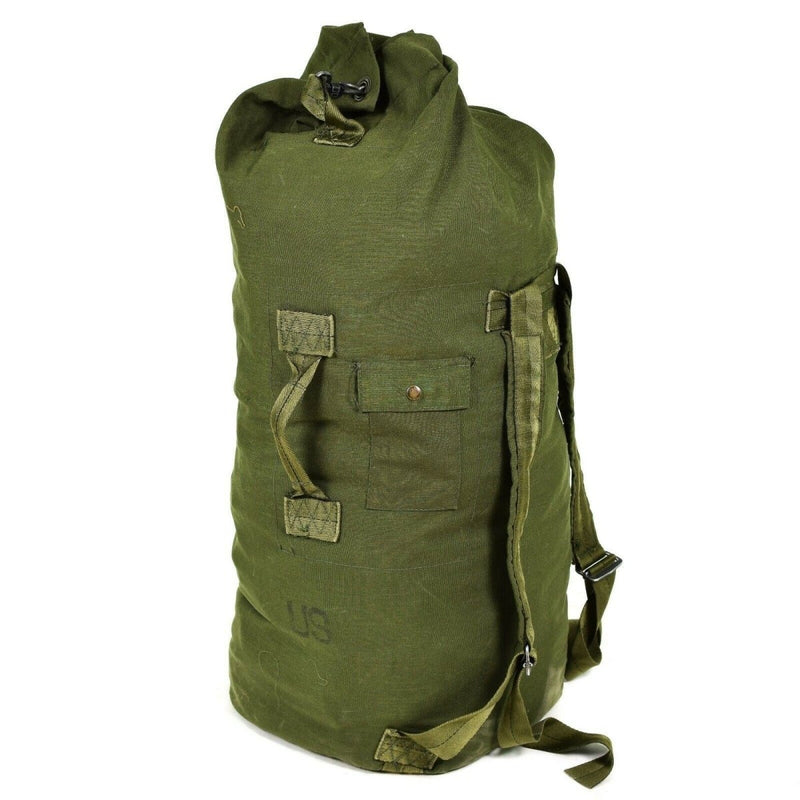 US Army Duffel Bag Large Military Olive Green Sack Canvas sea sack pack green hook and loop 61x86cm
