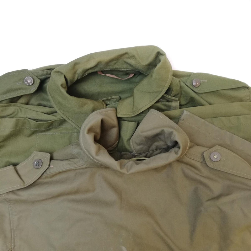 Original Czech army field jacket M85 military olive epaulets vintage shirts