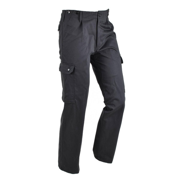 Original German army style BDU cargo pants black durable combat uniform classic lightweight pocket closures cargo style