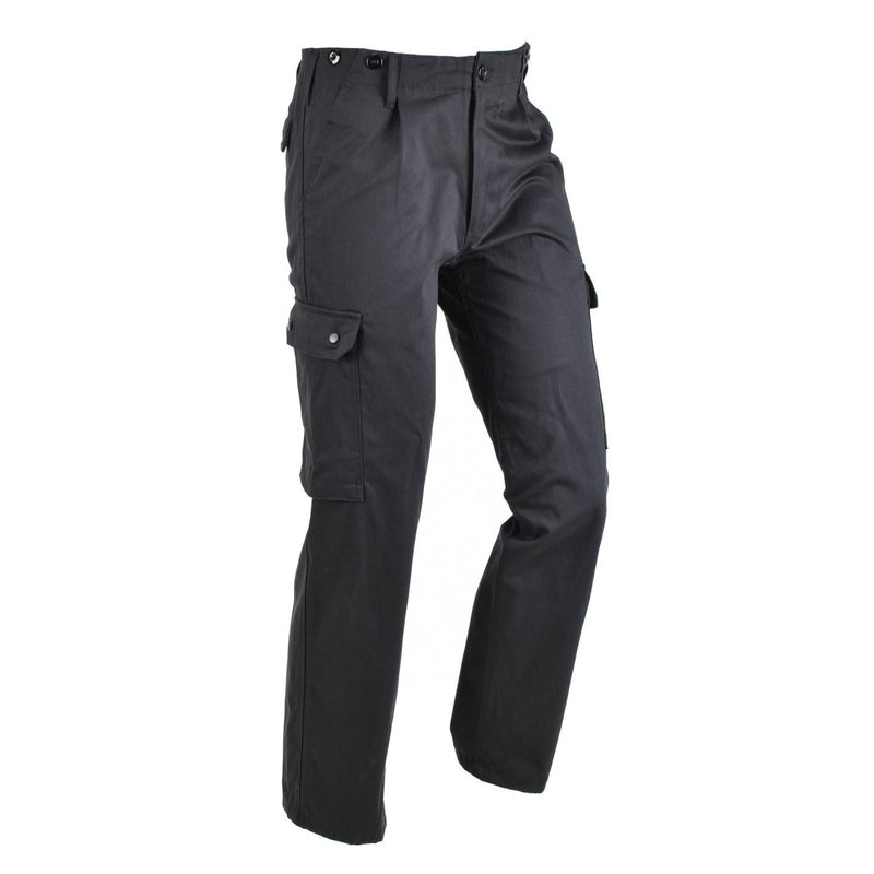 Original German army style BDU cargo pants black durable combat uniform classic lightweight pocket closures cargo style