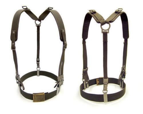 German army Y-strap suspenders belt webbing set system tactical durable canvas material adjustable belt and straps