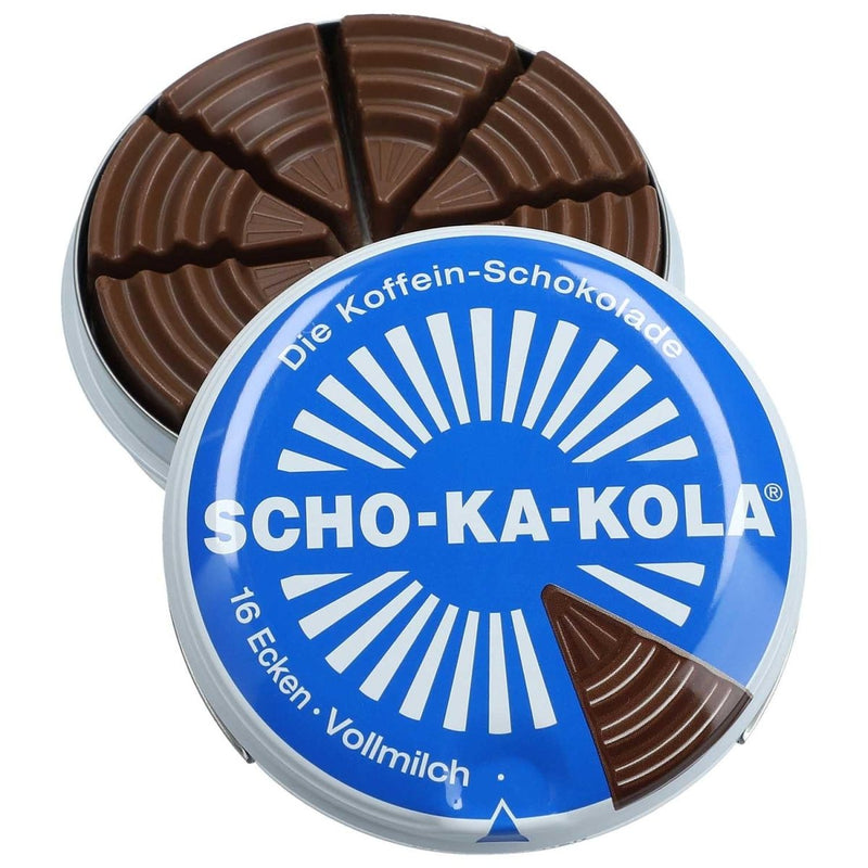 German Energy Milk Chocolate SCHO-KA-KOLA whole milk 100 g tin can blue
