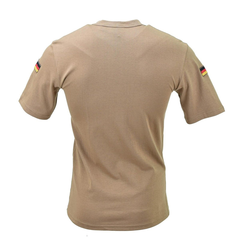 German Military short sleeve shirts tropical chest hook and loop shoulder flags round neck quick-drying