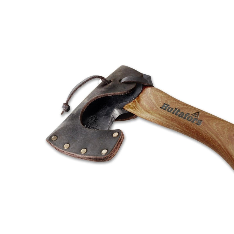 HULTAFORS Agelsjon Mini Hatchet compact camping hiking outdoor carbon steel axe leather sheath