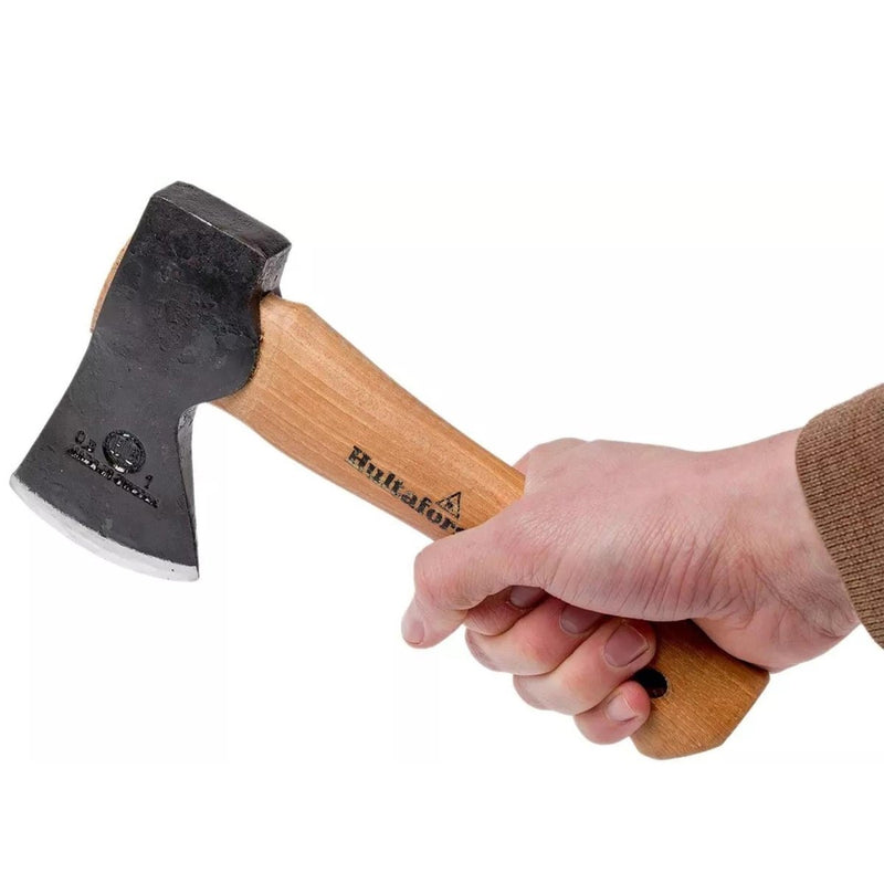 HULTAFORS Agelsjon Mini compact camping hiking outdoor carbon steel hatchet axe hickory wood handle