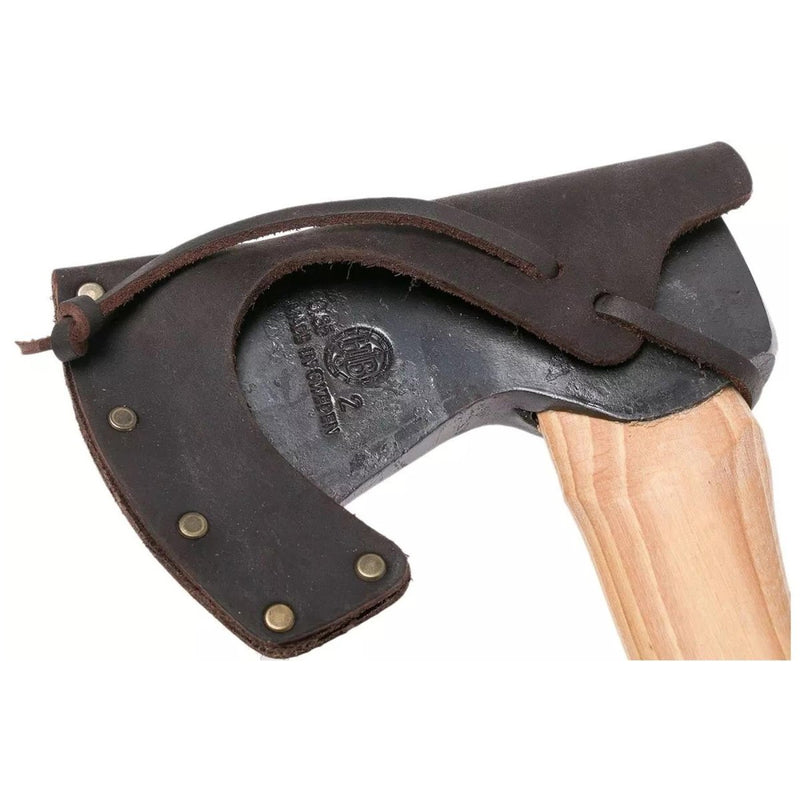 HULTAFORS Ekelund Hunting bushcraft fixed hatchet carbon steel blade gray convex grind edge leather sheath