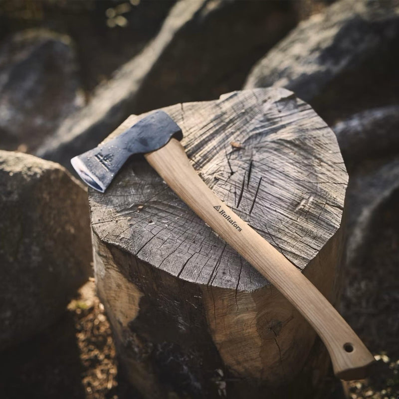 HULTAFORS Ekelund Hunting bushcraft fixed hatchet carbon steel gray blade survival axe wooden handle from American hickory
