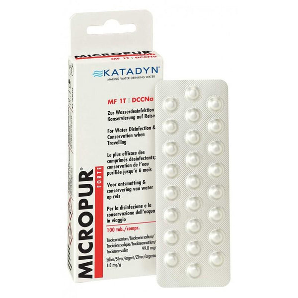 Katadyn Micropur Forte MF 1T/100 water purification tablets pack of 4x25 bacteria removal household