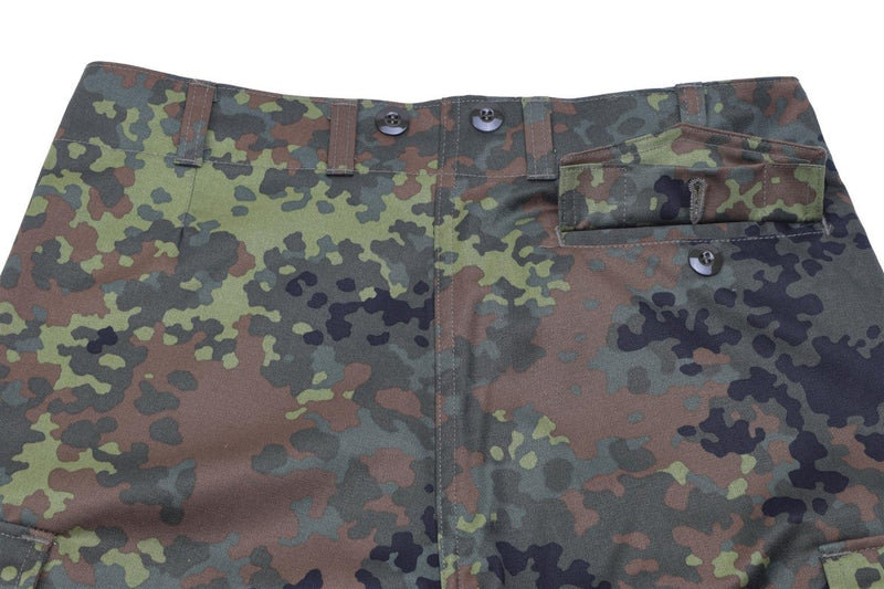 Leo Kohler activewear pants lightweight tactical airsoft trousers flecktarn camo metal zipper belt loops