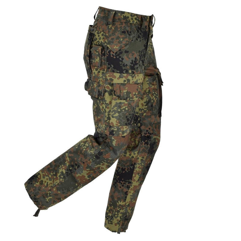 Leo Kohler army combat tactical pants flecktarn camo forced cargo field trousers cordura reinforced knees