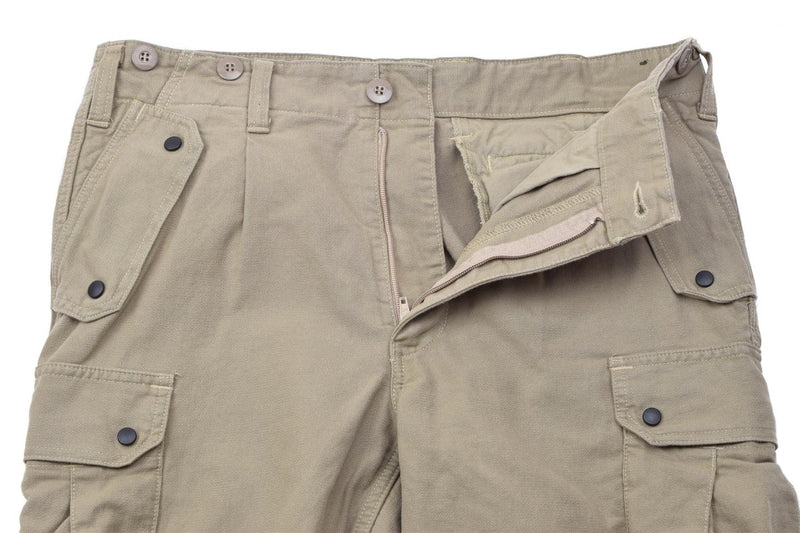 Commando trousers Leo Kohler special forces BDU pants cotton khaki zipper closure belt loops