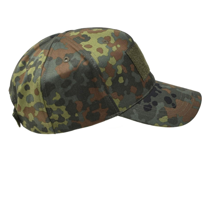 Leo Kohler military field baseball cap BW flecktarn camouflage peaked visor cap adjustable strap on back