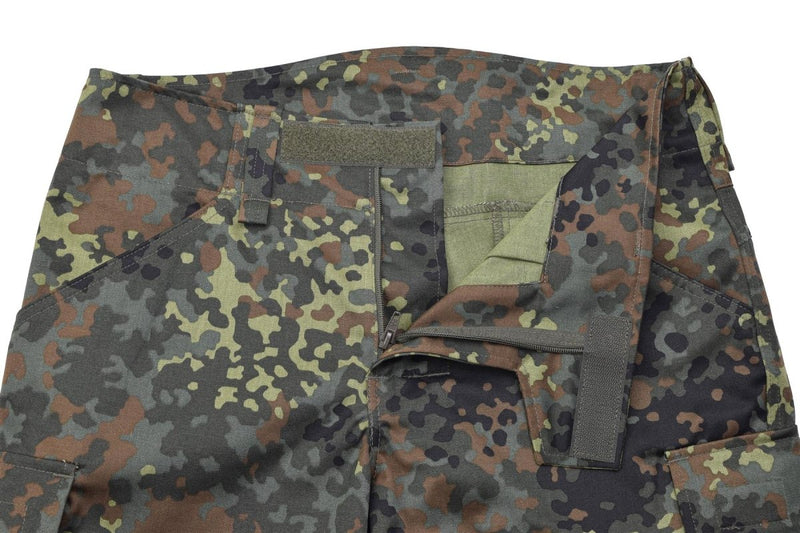 Leo Kohler military tactical pants explore flecktarn camo higher waist trousers higher waist belt loops