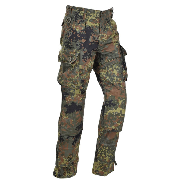 Leo Kohler sturdy combat pants ACU reinforced tactical flecktarn camo removable knee pads combat field cargo trousers