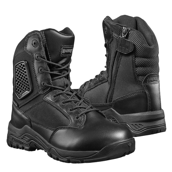 Magnum Strike Force 8.0 combat tactical boots leather duty waterproof breathable black footwear ankle impact protection