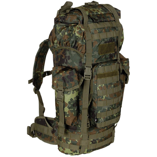 MFH Brand army BW combat tactical Molle 65L backpack aluminum rod field bag flecktarn synthetics bag