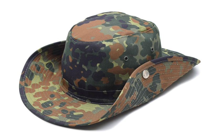 MFH Brand Military bush style hat flecktarn bucket panama jungle summer cap four ventilation eyelets