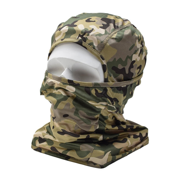 MFH Brand Mission operation camo balaclava lightweight tactical combat mask elasticated neckband quick drying