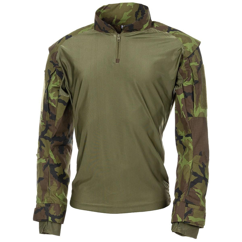 MFH Brand U.S. Military style shirts M95 CZ camo combat tactical field shoulder and sleeves from durable ripstop fabric