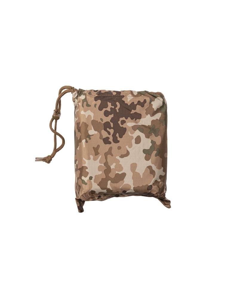 Mil-Tec Brand Army style poncho ripstop arid flecktarn waterproof lightweight very compact will fit into a side pocket