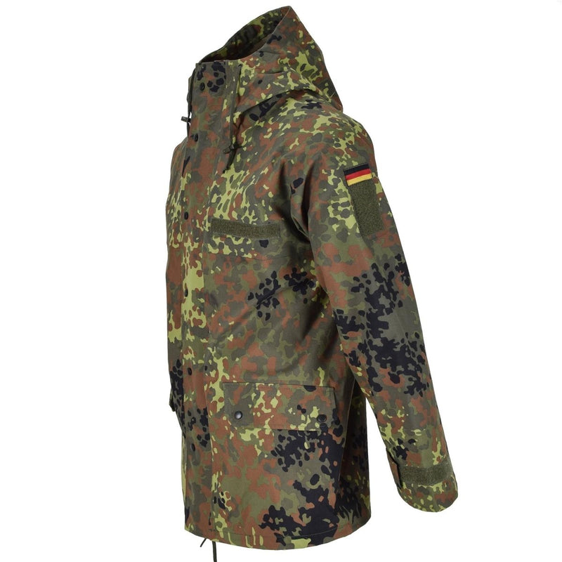 Mil-Tec brand German army field Jacket Gore-Tex Flecktarn camouflage waterproof rain