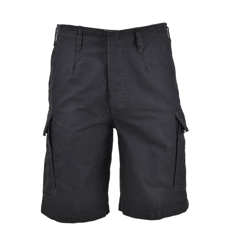 Mil-Tec Brand German Army style black prewashed Moleskin Bermuda military shorts stylish cargo shorts comfortable durable