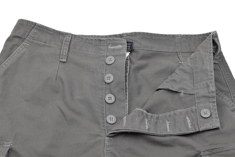 Mil-Tec Brand German Army style olive prewashed Moleskin bermuda military shorts