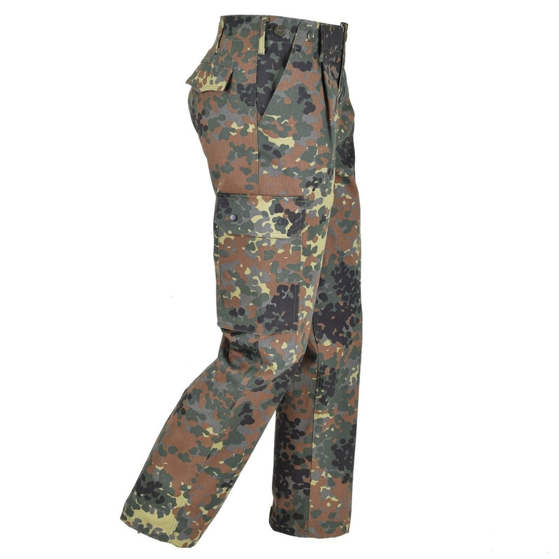 Mil-Tec Brand armed forces German army style quality flectarn camouflage regular cargo field pants lightweight