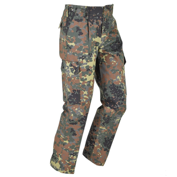 Mil-Tec Brand German army regular style field pants quality flecktarn camouflage cargo breathable lightweight