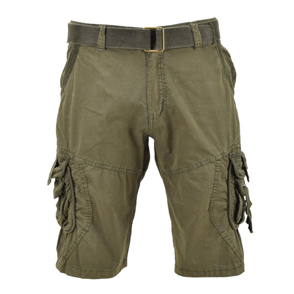 Mil-Tec Brand Germany Military vintage style prewashed olive combat shorts lightweight breathable material better comfort