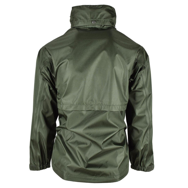 Mil-Tec Brand Jacket Olive waterproof Men Rainwear water-resistant men's hood which can be easily covered under the collar