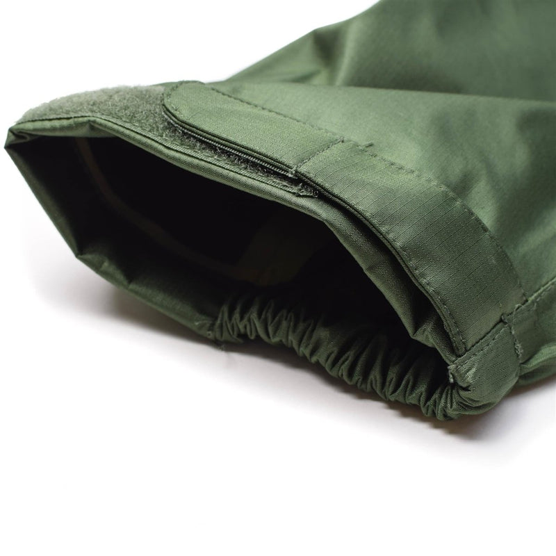 Mil-Tec Brand Jacket Olive Green waterproof Men Rainwear water-resistant men's elasticated adjustable cuffs with hook loop