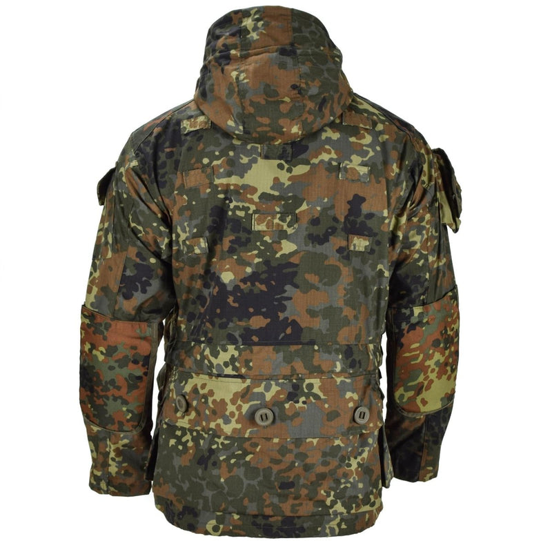 Mil-Tec Brand Jacket RipStop Smock German army Flecktarn Camo Parka Men's  wear
