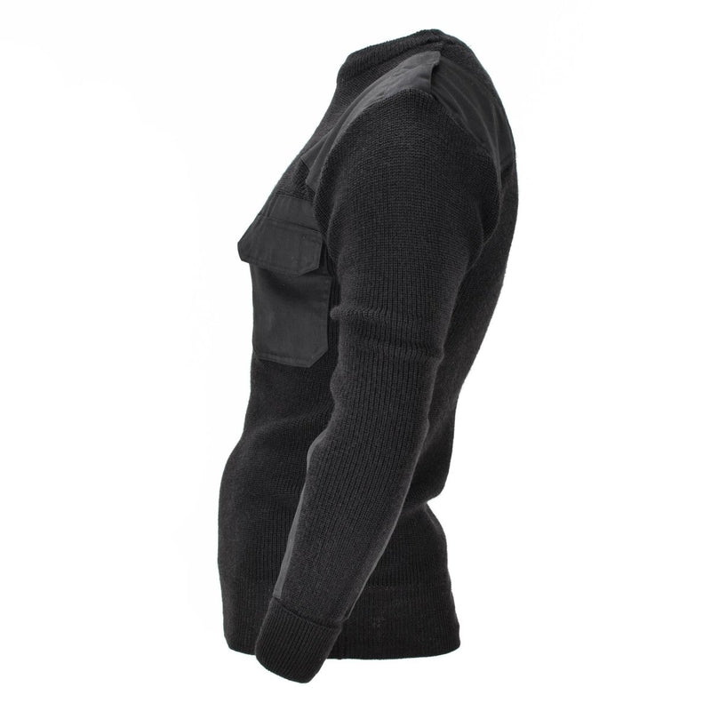 Mil-Tec brand Men Sweater German pullover Commando Jumper Black sweater Wool