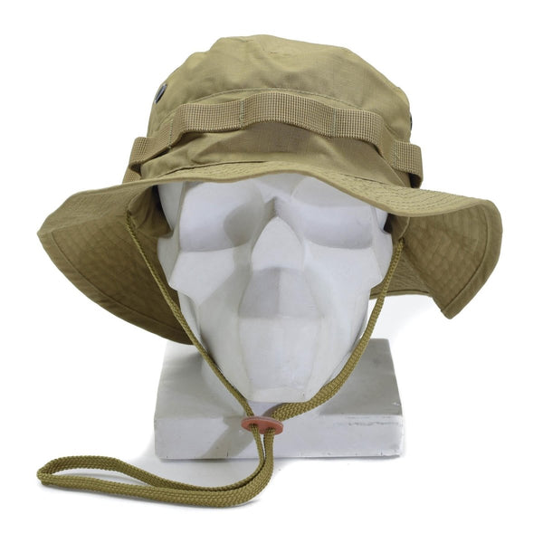 Mil-Tec Brand Military style coyote cap ripstop lightweight camping boonie hat is perfect for camping hunting fishing