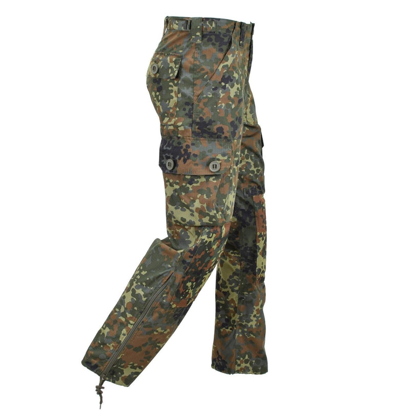 Mil-Tec Brand Military style flecktarn BDU commando pants lightweight ripstop drawstring ankles