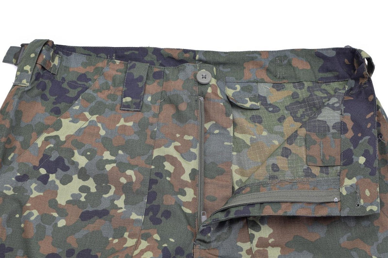 Mil-Tec Brand Military style flecktarn BDU commando pants lightweight ripstop zipper closure