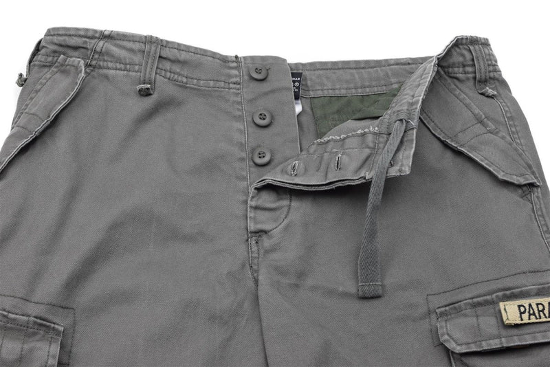 Mil-Tec Brand Military olive moleskin paratrooper cargo shorts