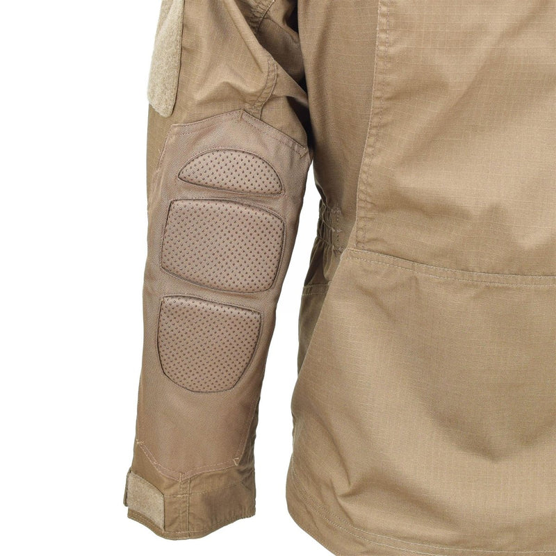 Mil-Tec Brand Military style ripstop dark coyote combat troops jacket chimera padded elbow