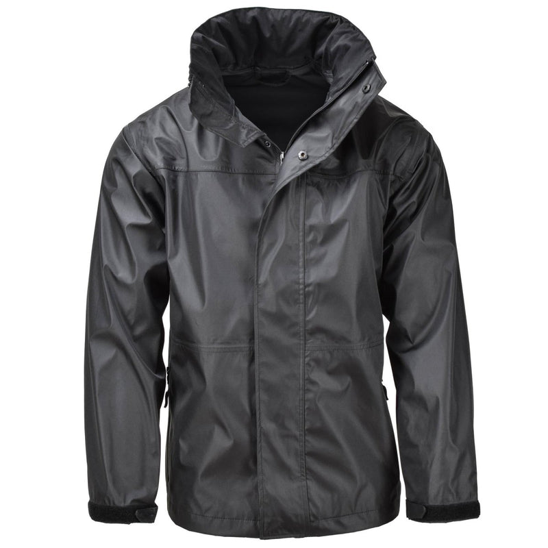 Mil-Tec Brand Rain Jacket Black waterproof Men Rainwear water-resistant men's