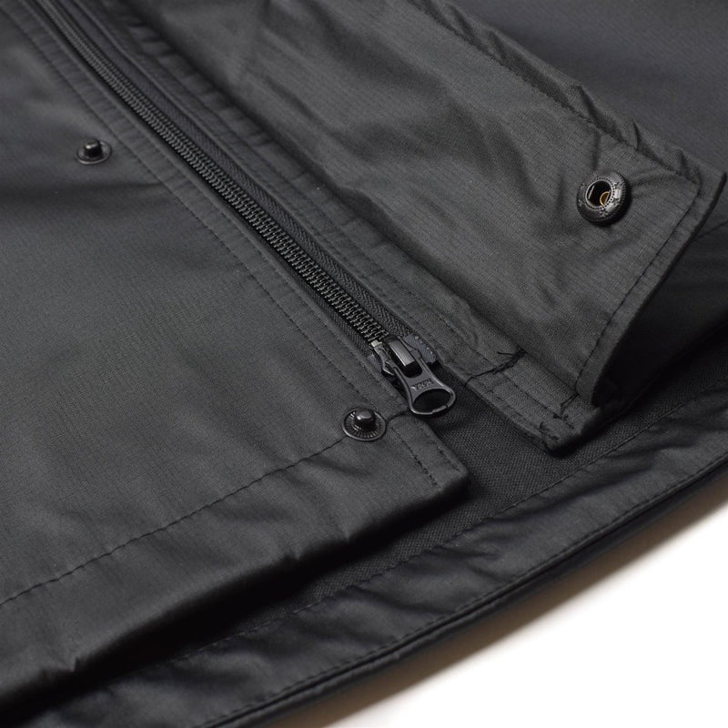 Mil-Tec Rain Jacket Black waterproof Men Rainwear water-resistant men's  closure zipper