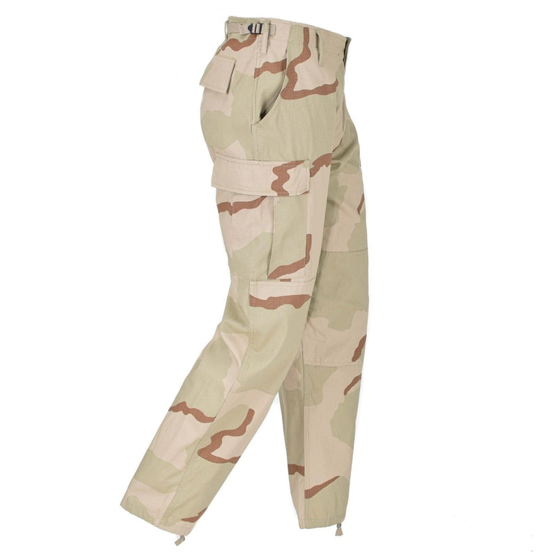 Mil-Tec Brand U.S. Army style cargo pants 3-color desert camouflage BDU pattern