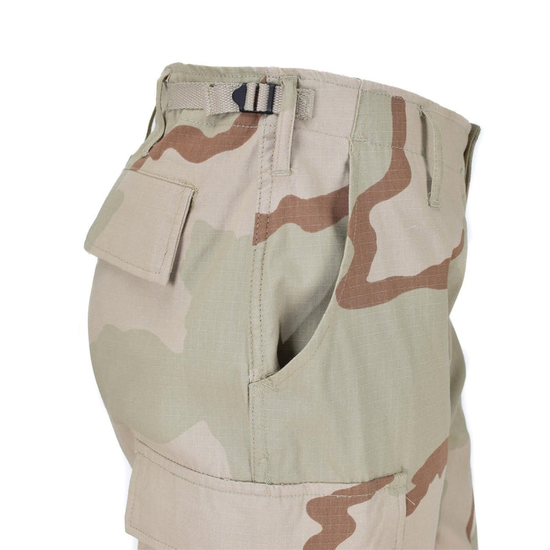 Mil-Tec Brand U.S. Army style cargo pants 3-color desert camouflage BDU pattern cargo slash pockets