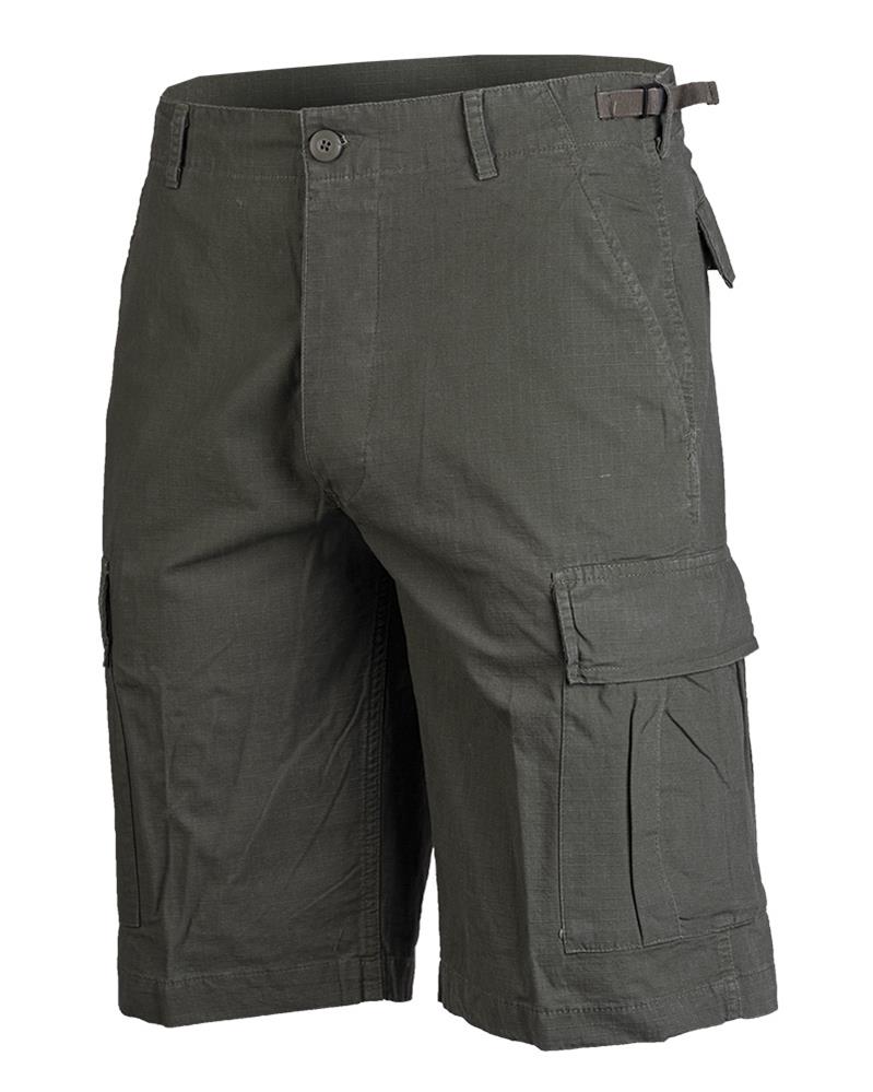 Mil-Tec U.S. Army OD prewashed Bermuda lightweight ripstop shorts stylish cargo durable ripstop adjustable waist