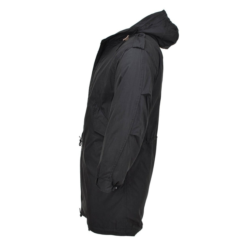 MIL-TEC Brand U.S. Military style parka M51 shell hooded quilted liner black hood with drawstring