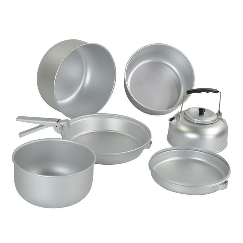 MIL-TEC camping cookware outdoor camping cooking set pan pot kettle aluminum set backpacking