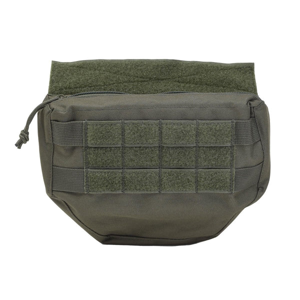 MIL-TEC Dropdown molle compatible equipment pouch type small tactical utility bag front panel olive lightweight