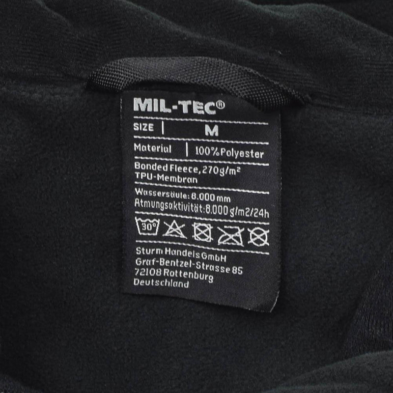 MIL-TEC fleece jacket cold weather thermal hiking activewear breathable water resistant warm jacket