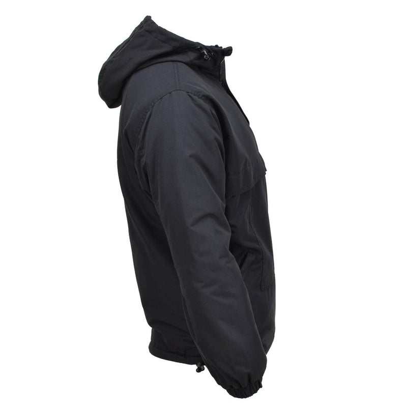 MIL-TEC German Military anorak jacket combat windproof hooded fleece lined black